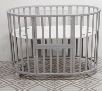 Кровать круглая-овальная Северная Звезда Серая, без маятника