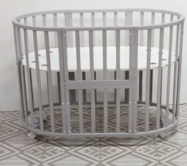 Кровать круглая-овальная Северная Звезда Серая, без маятника