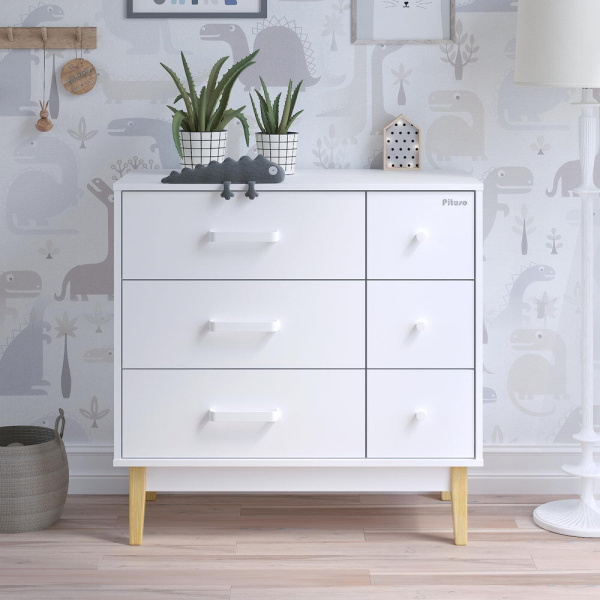 Комод с доводчиками Vintage ЛДСП Белый