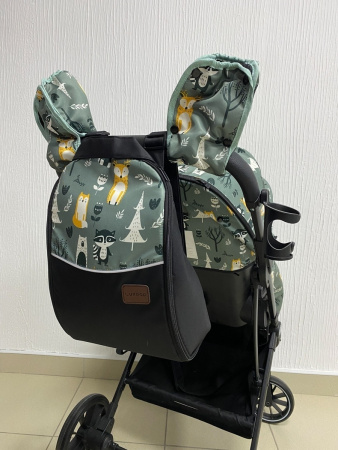 Коляска прогулочная LuxMom 740 Мультфильм/серая рама