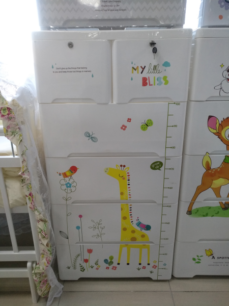 Комод пластиковый Жираф, 5 секций