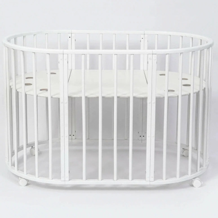 Кровать круг-овал Polly, маятник в комплекте, Белая