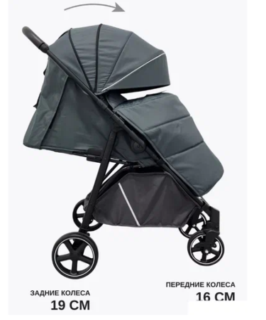 Коляска с перекидной ручкой Luxmom 3102 Серый