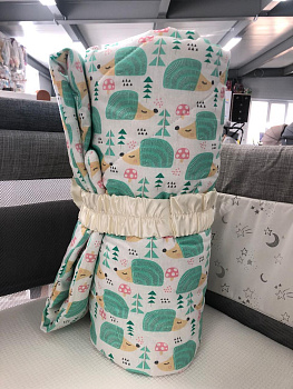 Одеяло ясельное 110*140, синтепон, Ежики