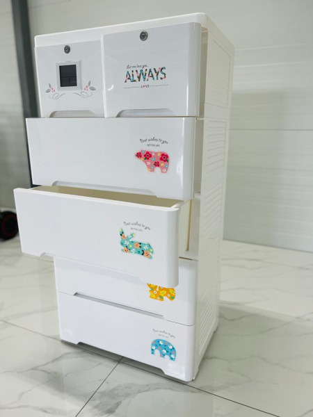 Комод пластиковый Фантазия, с Жк/Экраном G52825KB