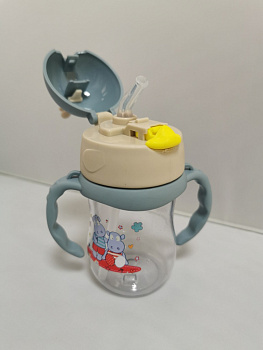 Бутылка с трубочкой на шнурке 350мл. БТН350