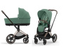 Коляска 2в1 Cybex Priam IV Rosegold цвет Leaf Green