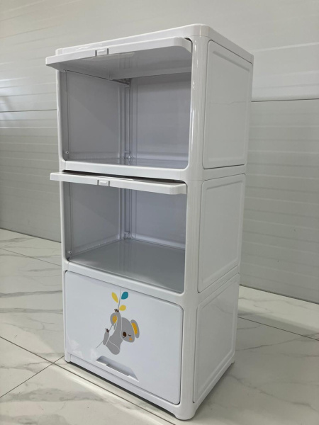 Комод пластиковый Коалы, 3 секции WJ43003
