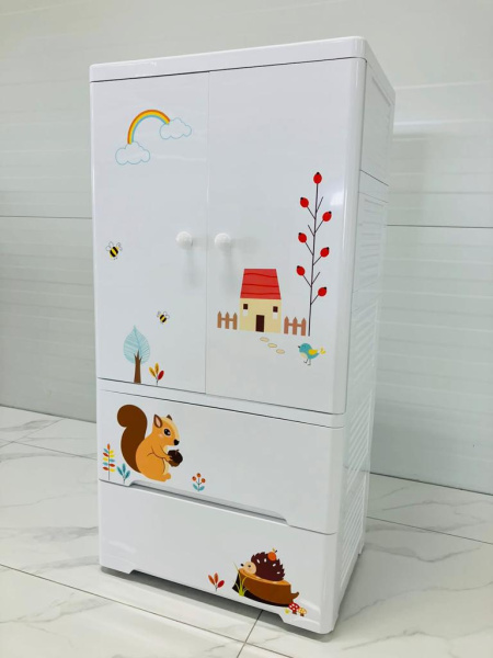 Комод пластиковый Полянка, ящики и полки SG05С35