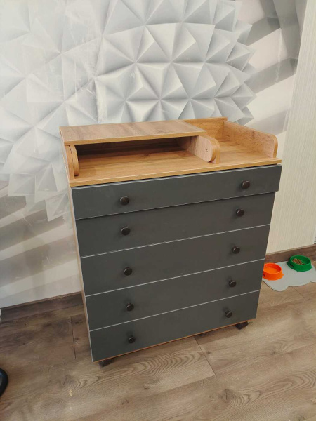 Комод Ecco Molen с доводчиками Moon Grey-Бук