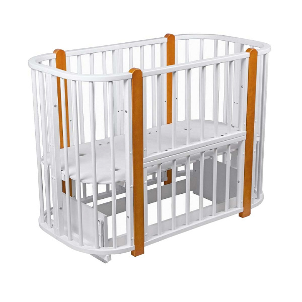 Кровать детская + маятник 5/1 Asti Белый-Бук