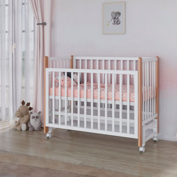 Кровать Incanto Astra маятник, цвет Белый/Бук