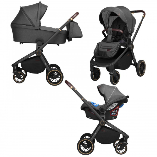 Коляска 2в1 Carrello Epica Черная рама Iron Grey