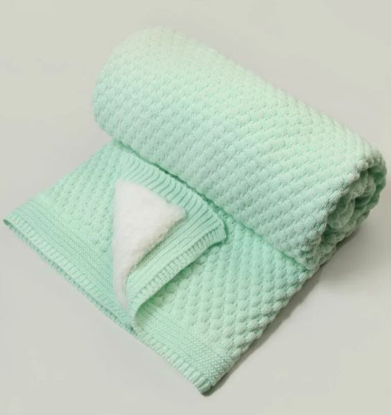 Плед утепленный Ромб, Мятный