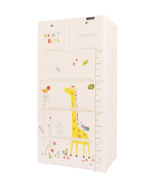 Комод пластиковый Жираф, 5 секций