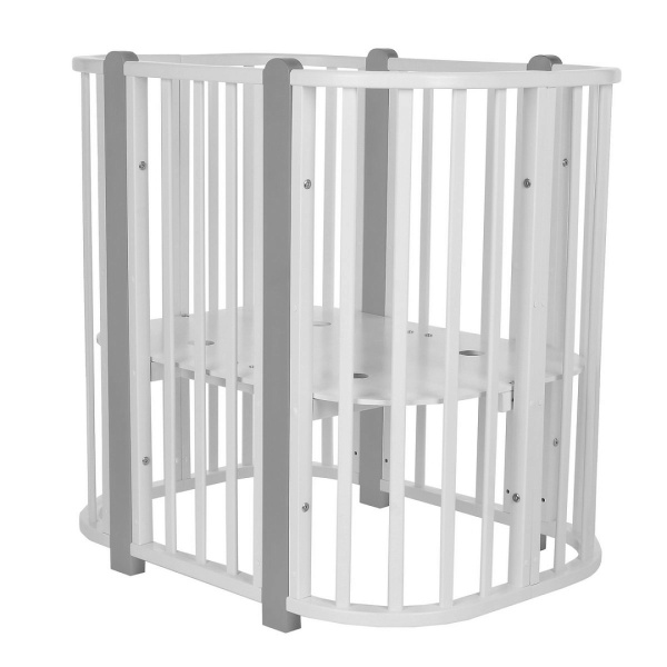 Кровать детская + маятник 5/1 Asti Белый-Серый