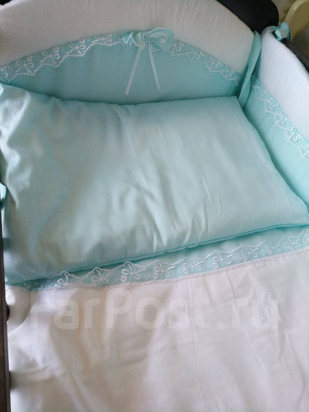 Комплект в кроватку 6пр. "Вдохновение" бирюза. 22с4