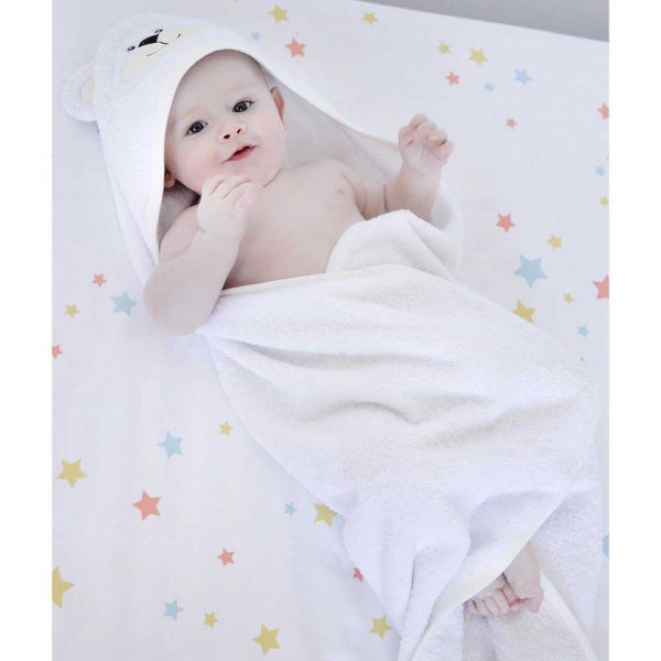 Полотенце-уголок для купания  махровый Мишка 80х80