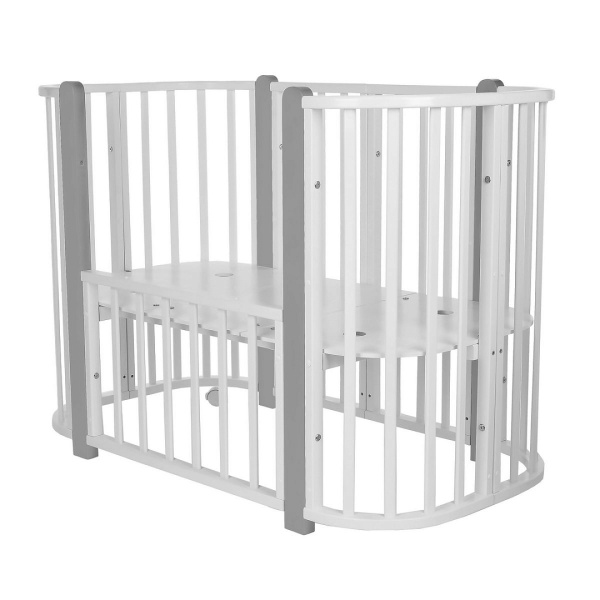 Кровать детская + маятник 5/1 Asti Белый-Серый