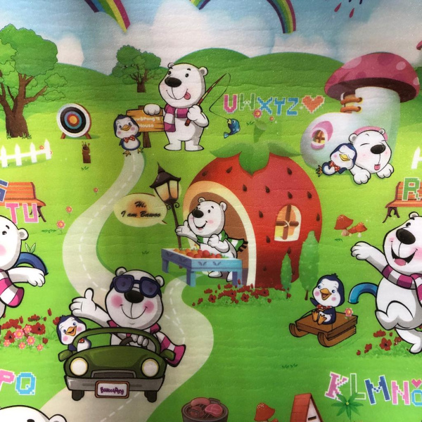 Коврик детский рулонный, 180*150 см Море/Медвежонок 18204