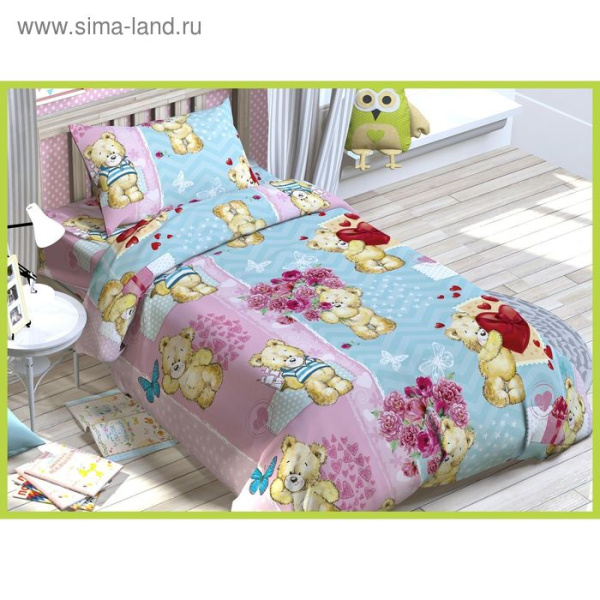 Комплект постельного белья 1,5сп Эстелька Плюшевые мишки