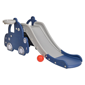 Горка Машинка с баскет.кольцом Blue/Синий, 160*70*65 см