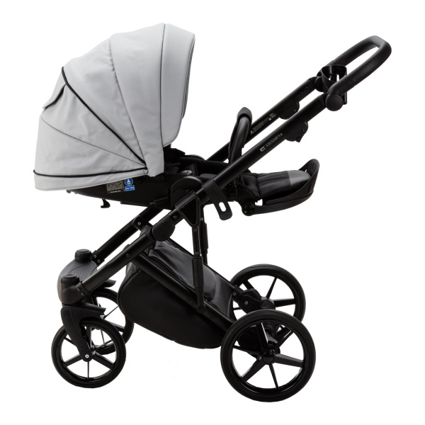 Коляска 2в1 Adamex Lumi Air Кожа Серая SA-3