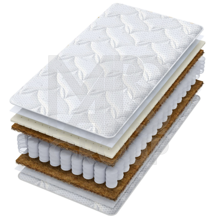 Матрас подростковый Boom Baby Maxi Combi, 160х80х14 стеганый трикотаж белый