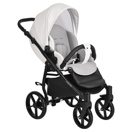 Коляска 3в1 Tutis Novo Кожа White (+Carrello Nova)