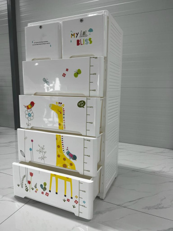 Комод пластиковый Жираф, 5 секций