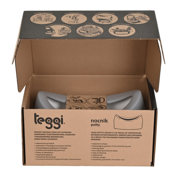 Горшок детский Teggi Серый/Белый