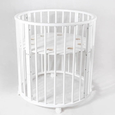 Кровать круг-овал Polly, маятник в комплекте, Белая