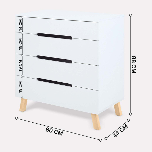 Комод Rant Indy Pro с органайзером Cloud White