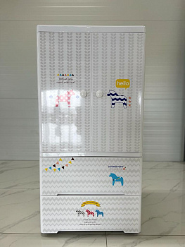 Комод пластиковый Пони, 5 секций, полки, SG01С35