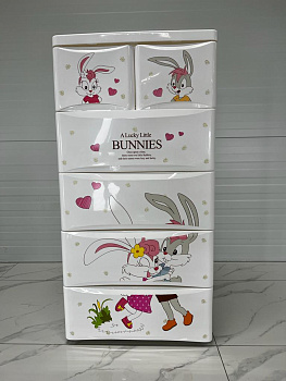 Комод пластиковый Зайки Банни