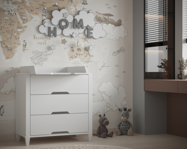 Комод Incanto Hollie 800/3 Белый Снежный