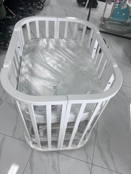 Кровать Nuvola Белый, стойки белые, с маятником