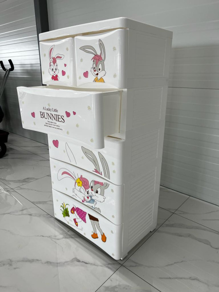 Комод пластиковый Зайки Банни