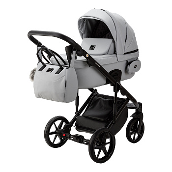 Коляска 2в1 Adamex Lumi Air Кожа Серая SA-3