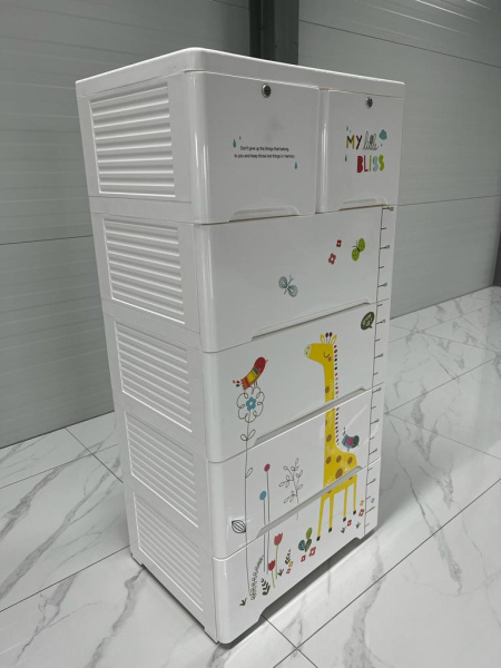 Комод пластиковый Жираф, 5 секций