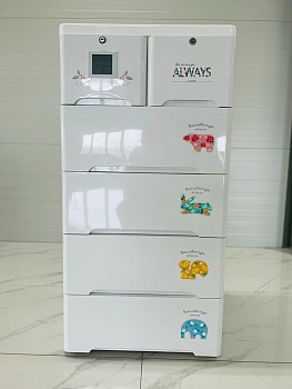 Комод пластиковый Фантазия, с Жк/Экраном G52825KB