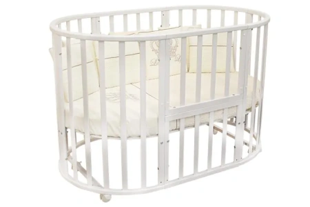 Кровать круглая-овальная Северная Звезда Белая, без маятника