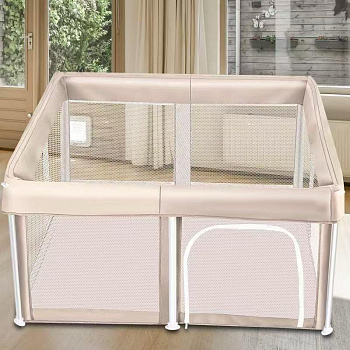 Манеж игровой складной. Бежевый