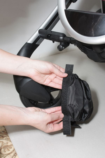 Чехлы на колеса прогулочной коляски, диаметр колес до 12 см