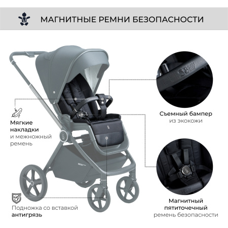 Коляска 2в1 SBL Elegante Chrome Black
