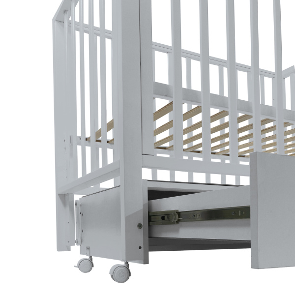 Кровать Marisol маятник, ящик, серая