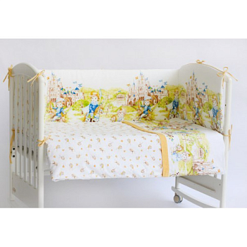 Комплект в кроватку Lapetti Там снятся сказки 6 предметов