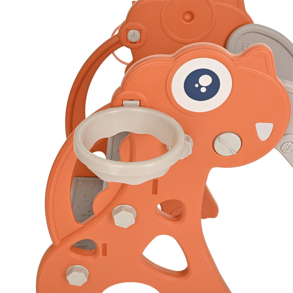 Горка Плутоша с баскет.кольцом Red/Красный, 153*72*75 см