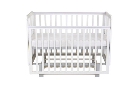 Кровать детская Polini kids Simple 341 с маятником, белый - серый