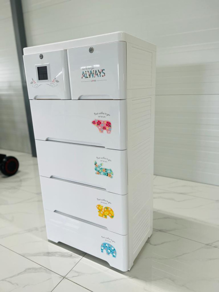 Комод пластиковый Фантазия, с Жк/Экраном G52825KB